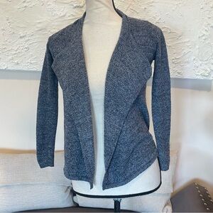 Barefoot Dreams Girls Cozychic Lite Style 421 Heather Blue Open Cardigan Sz S